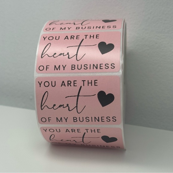 handmade Office You Are The Heart Of My Business Sticker 2 Thankyou